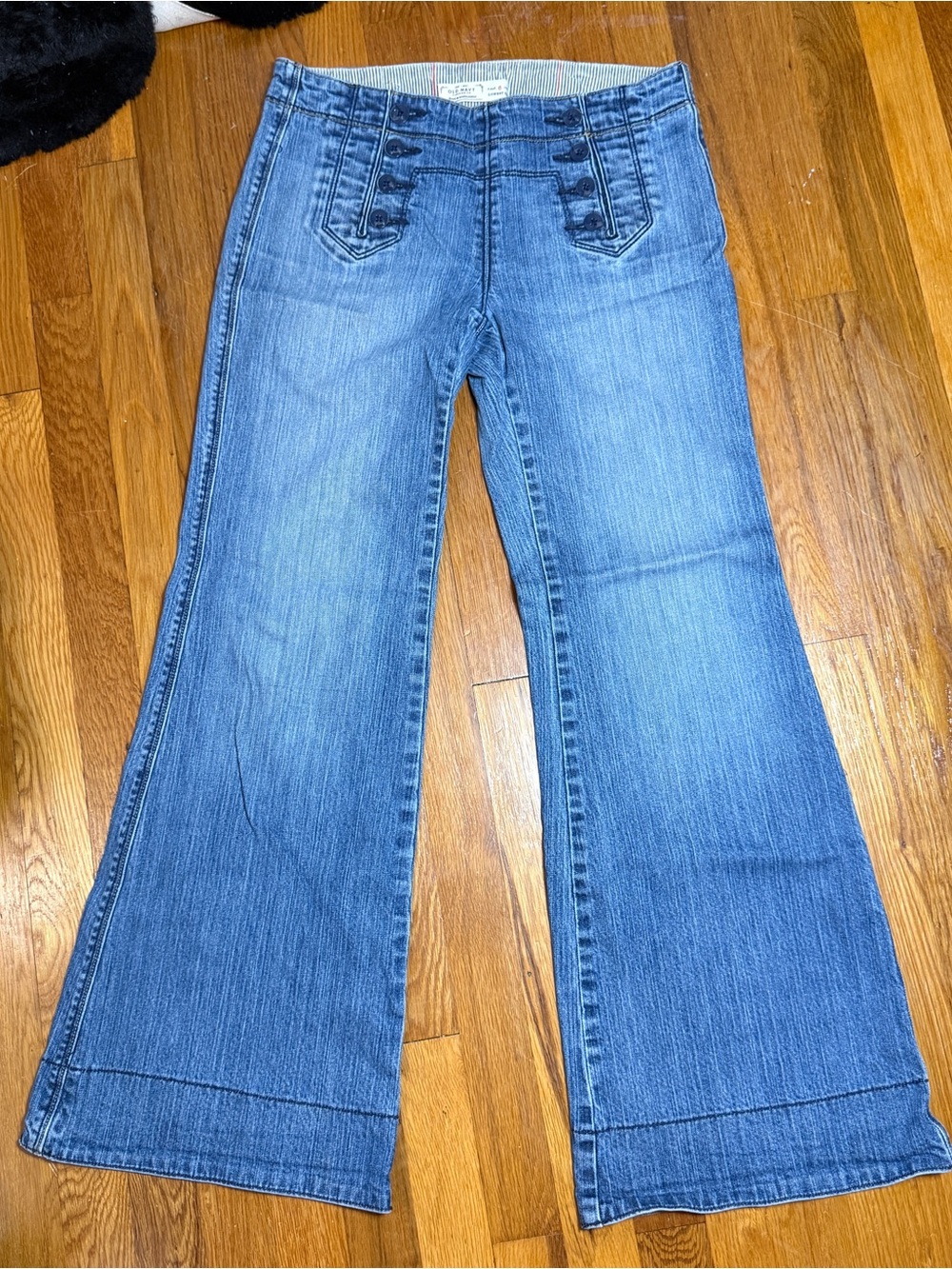 Old Navy Y2K Vintage "Lowest Rise" Wide-Leg Sailor Jeans Spring 2008 Size 6
